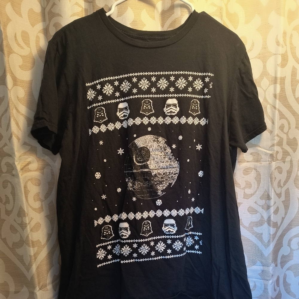 Star Wars Black Graphic Holiday Tee